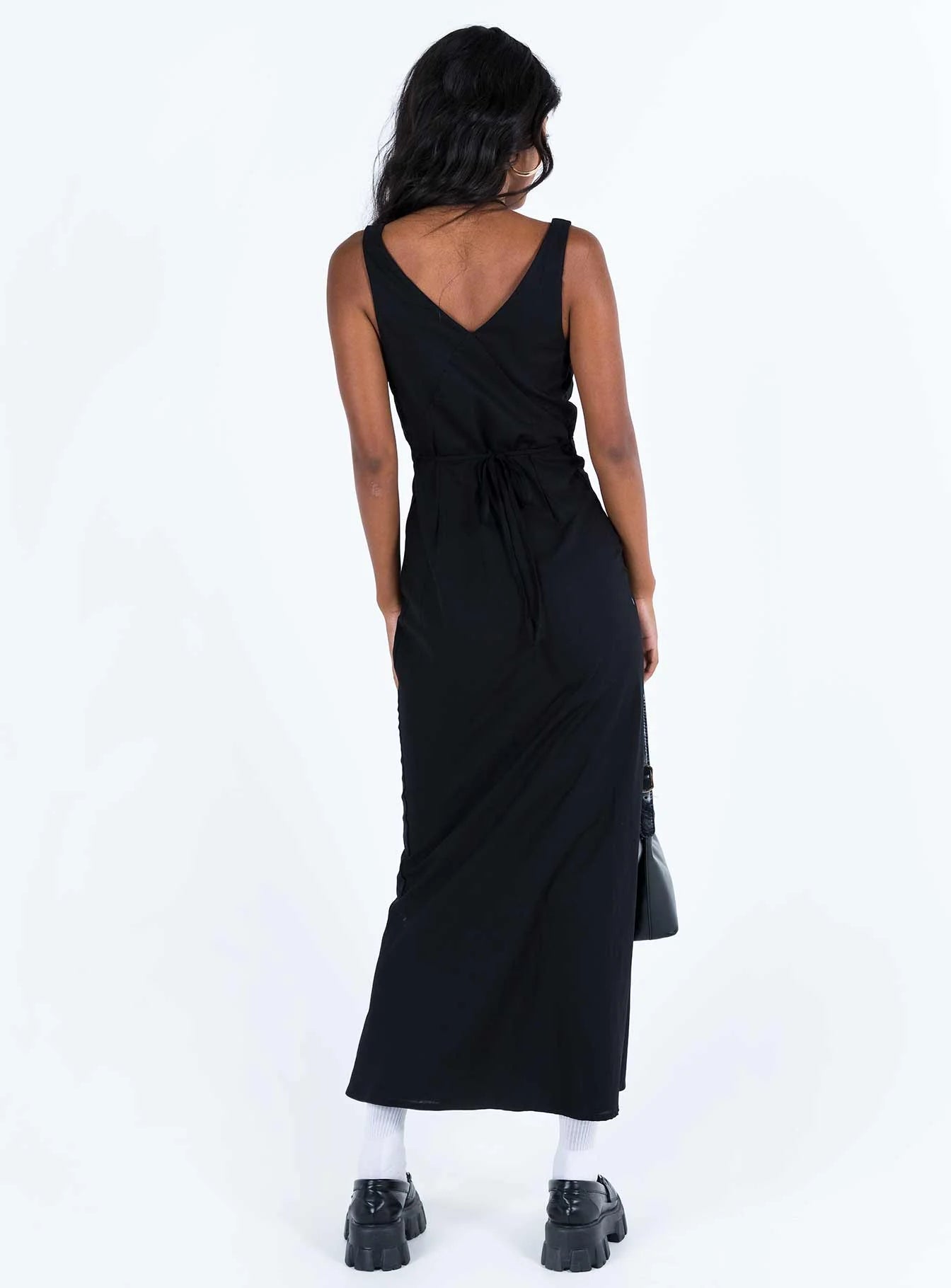 Nellie Maxi Dress Black Linen