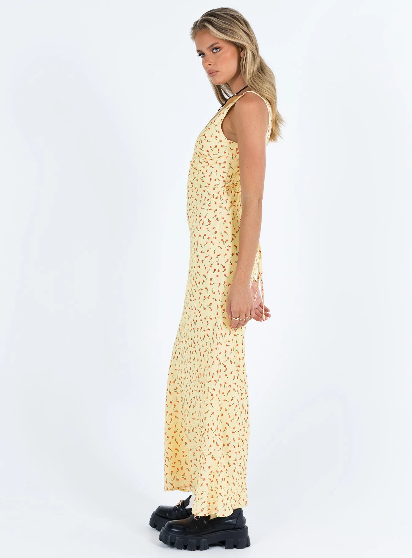 Nellie Maxi Dress Yellow / Red Floral