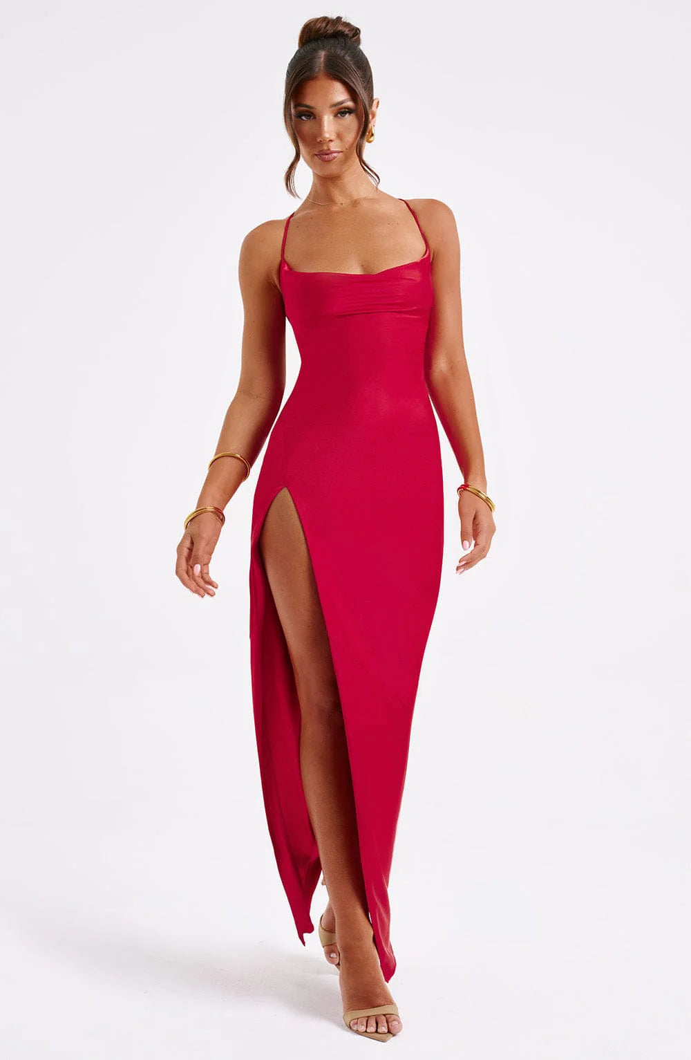 Misha Maxi Dress - Red