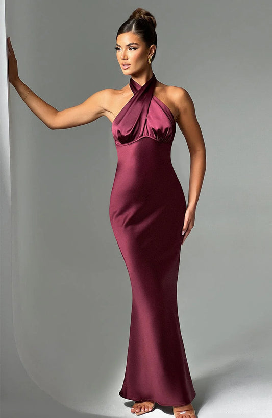 Dimitra Maxi Dress - Burgundy