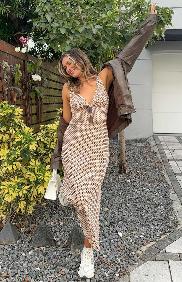 Verlaine Beige Maxi Dress