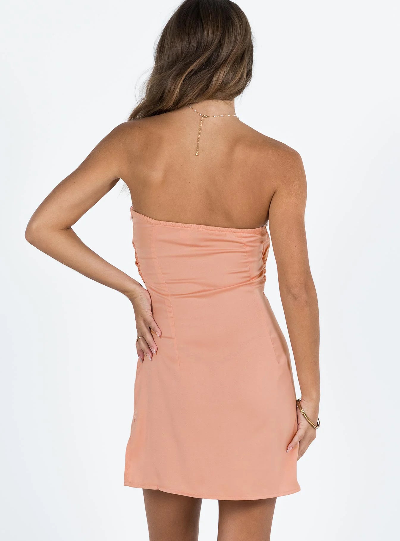 Irena Strapless Mini Dress Dusty Pink