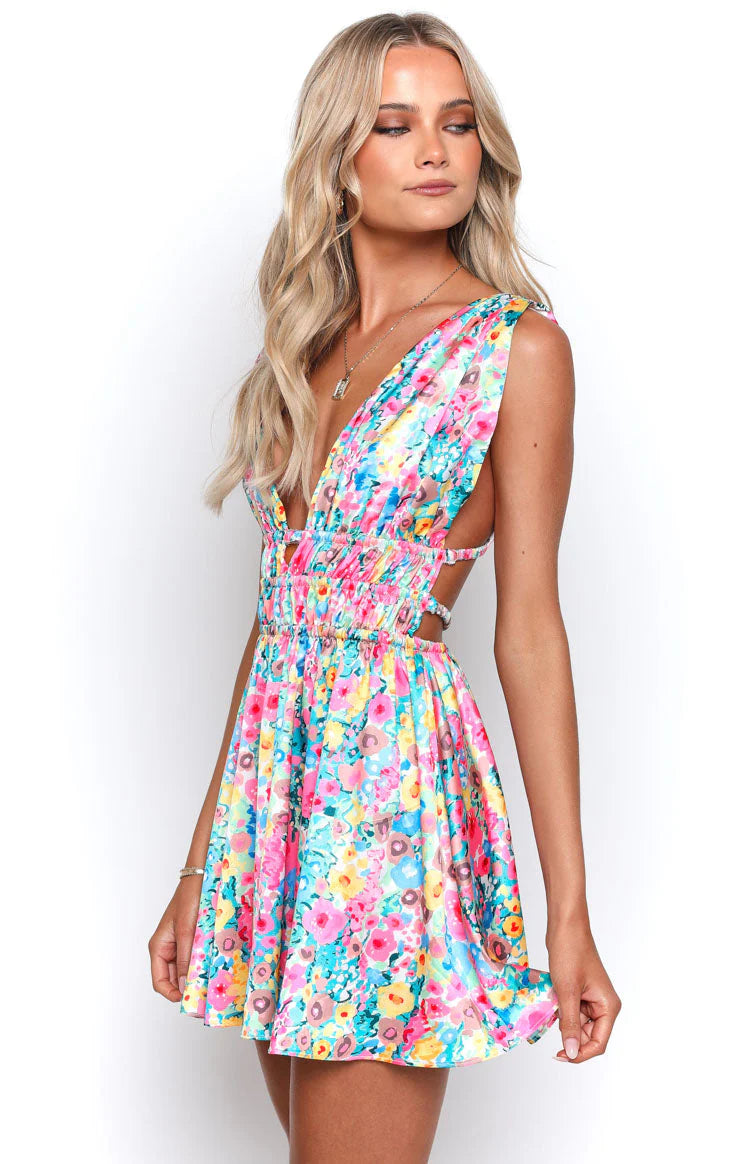 Genovia Floral Mini Dress