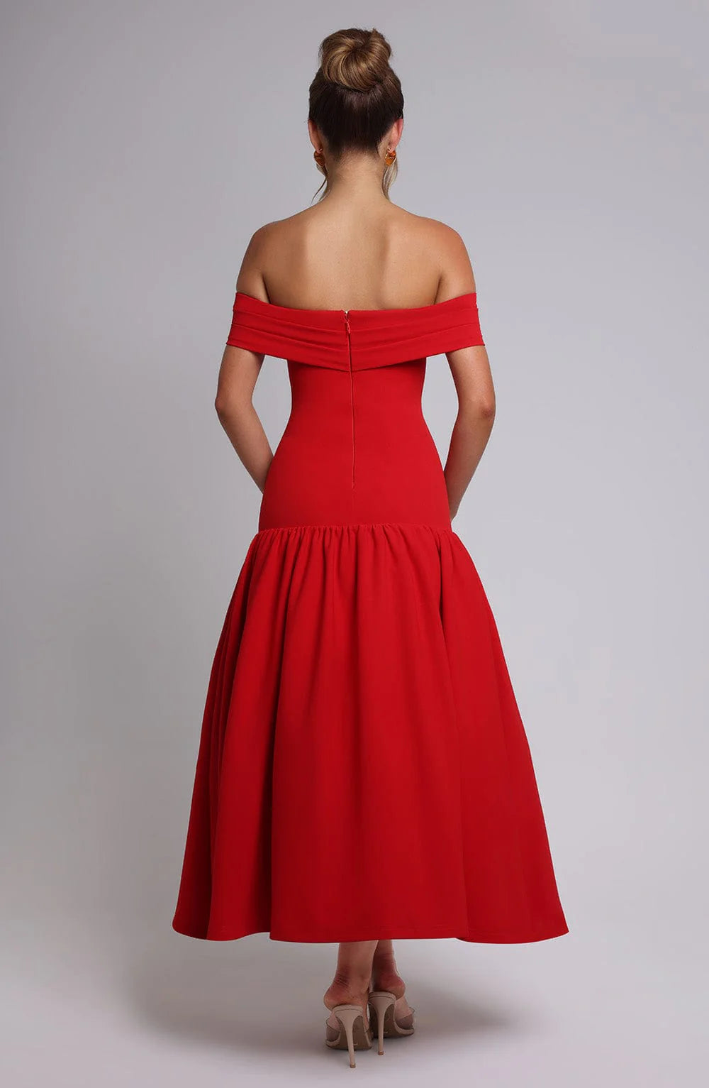 Wilhelmina Midaxi Dress - Red