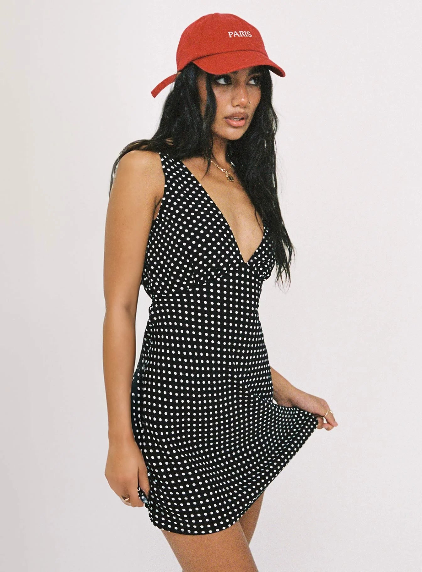 Nellie Mini Dress Black Polka Dot